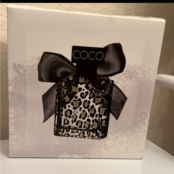 Set of 3 Vintage-Inspired "Coco" Perfume Bottle canvas prints 5.5”X 5.5” - Picture 7 of 11